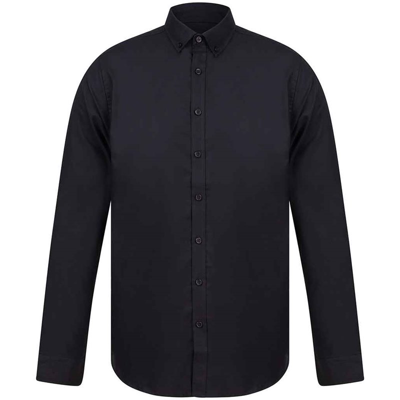 Henbury Modern Long Sleeve Slim Fit Oxford Shirt