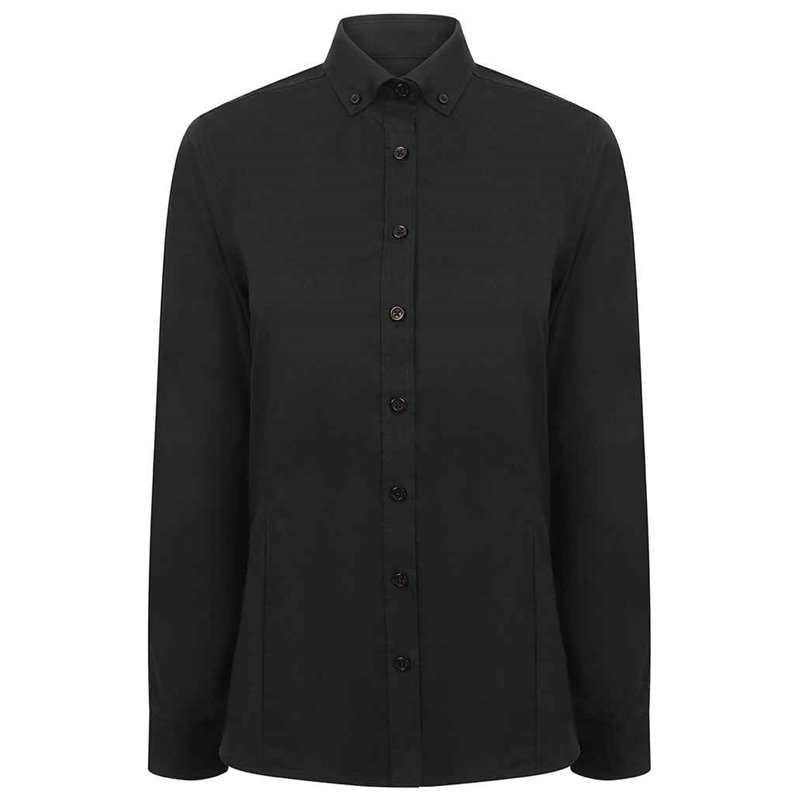 Henbury Ladies Modern Long Sleeve Regular Fit Oxford Shirt