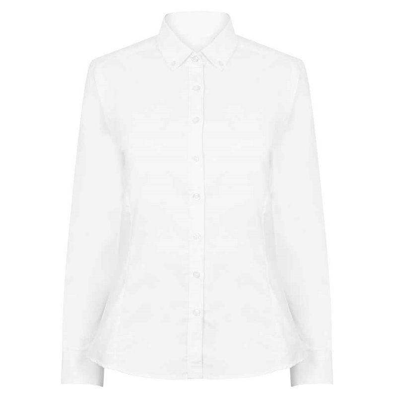 Henbury Ladies Modern Long Sleeve Regular Fit Oxford Shirt