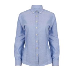 Henbury Ladies Modern Long Sleeve Regular Fit Oxford Shirt