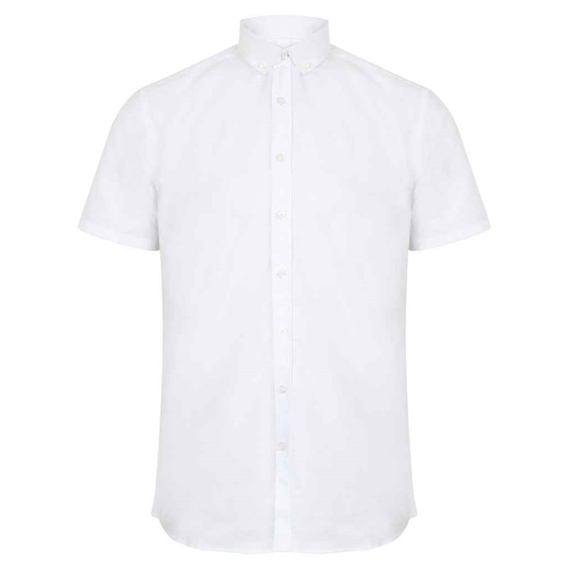 Henbury Modern Short Sleeve Regular Fit Oxford Shirt