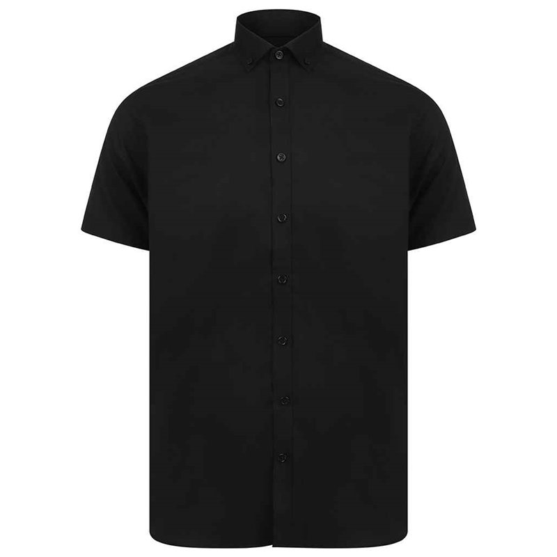 Henbury Modern Short Sleeve Slim Fit Oxford Shirt