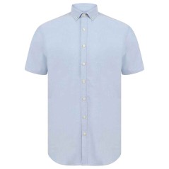 Henbury Modern Short Sleeve Slim Fit Oxford Shirt