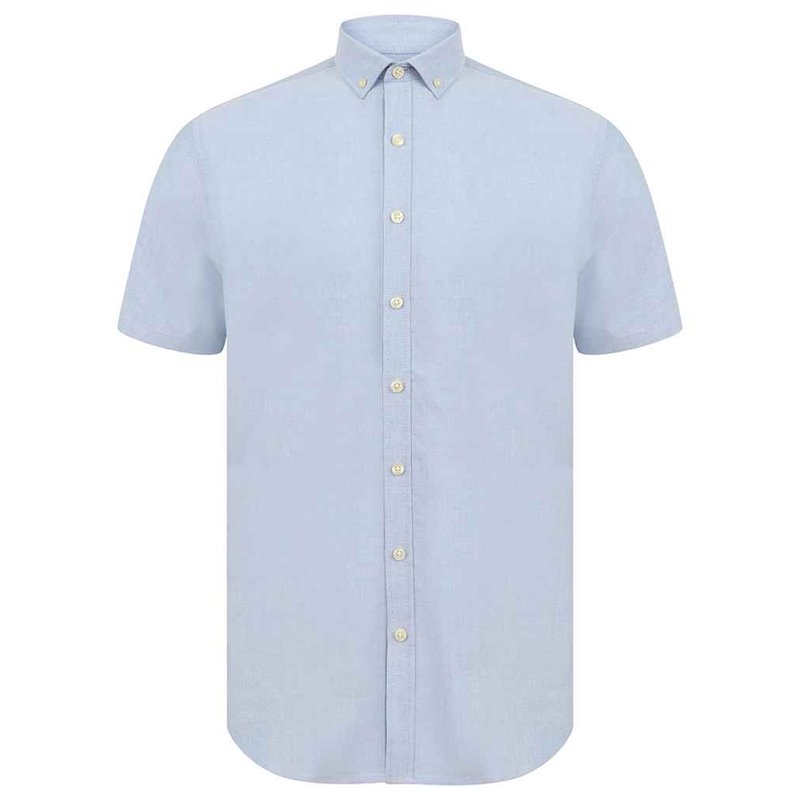 Henbury Modern Short Sleeve Slim Fit Oxford Shirt