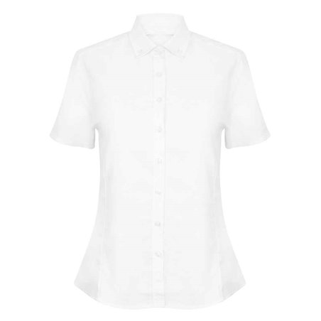 Henbury Ladies Modern Short Sleeve Regular Fit Oxford Shirt