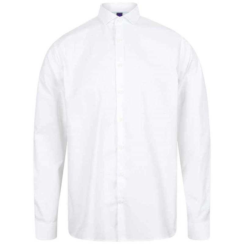 Henbury Long Sleeve Stretch Poplin Shirt