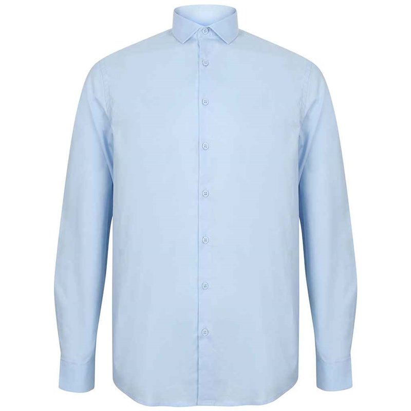 Henbury Long Sleeve Stretch Poplin Shirt
