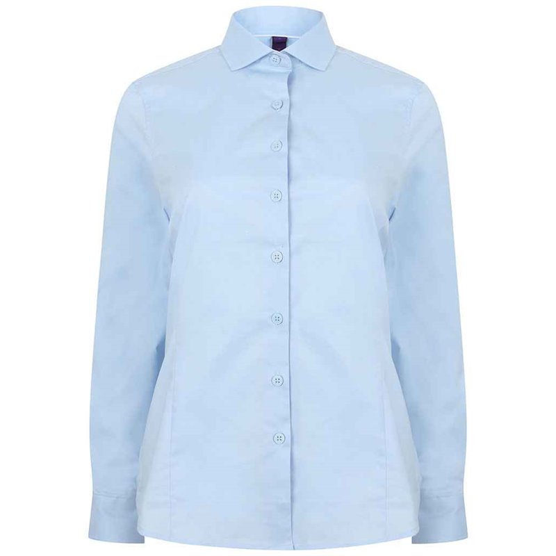 Henbury Ladies Long Sleeve Stretch Poplin Shirt