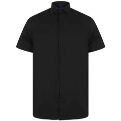 Henbury Short Sleeve Stretch Poplin Shirt