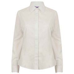 Henbury Ladies Long Sleeve Pinpoint Oxford Shirt