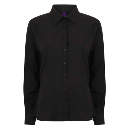 Henbury Ladies Long Sleeve Wicking Shirt