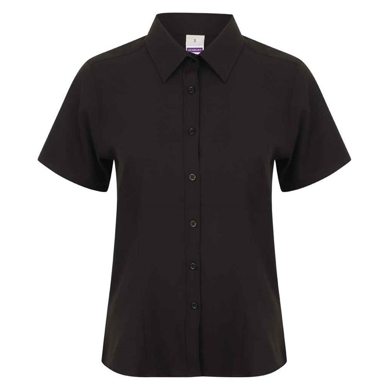 Henbury Ladies Short Sleeve Wicking Shirt
