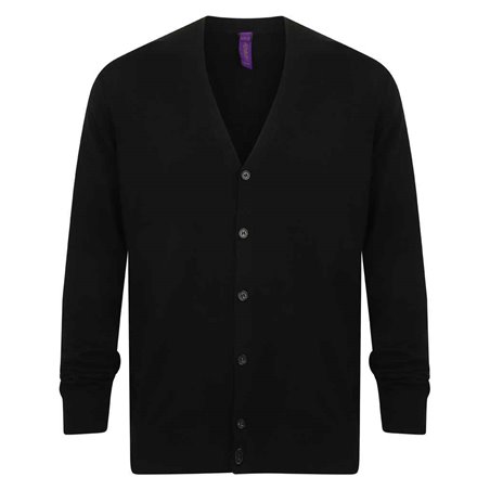 Henbury Lightweight Cotton Acrylic V Neck Cardigan