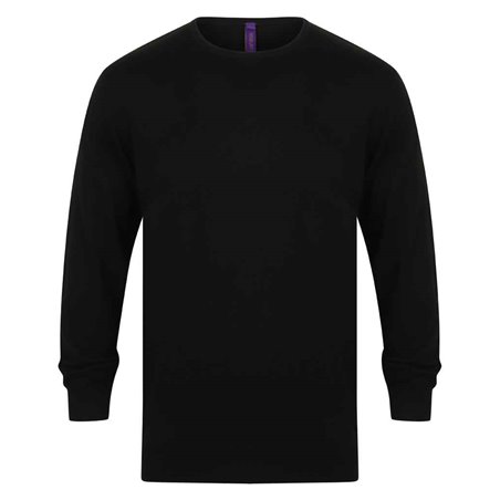Henbury Lightweight Cotton Acrylic Crew Neck Sweater