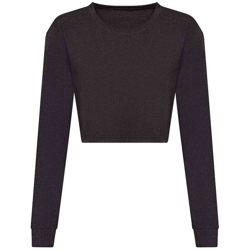 AWDis Ladies Long Sleeve Cropped T-Shirt