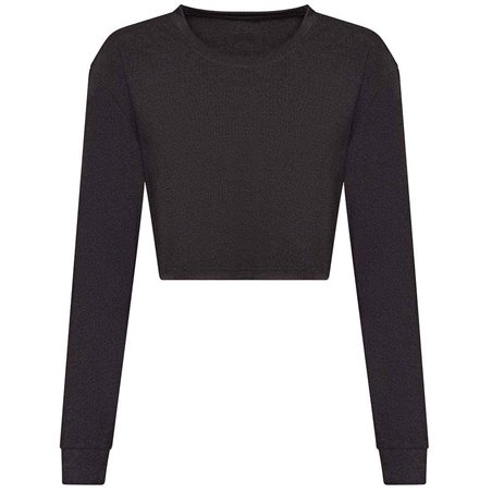 AWDis Ladies Long Sleeve Cropped T-Shirt