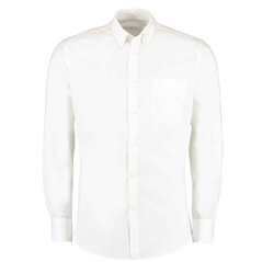 Kustom Kit Premium Long Sleeve Slim Fit Oxford Shirt