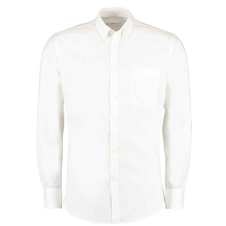 Kustom Kit Premium Long Sleeve Slim Fit Oxford Shirt
