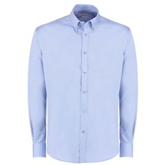 Kustom Kit Long Sleeve Slim Fit Oxford Twill Non-Iron Shirt