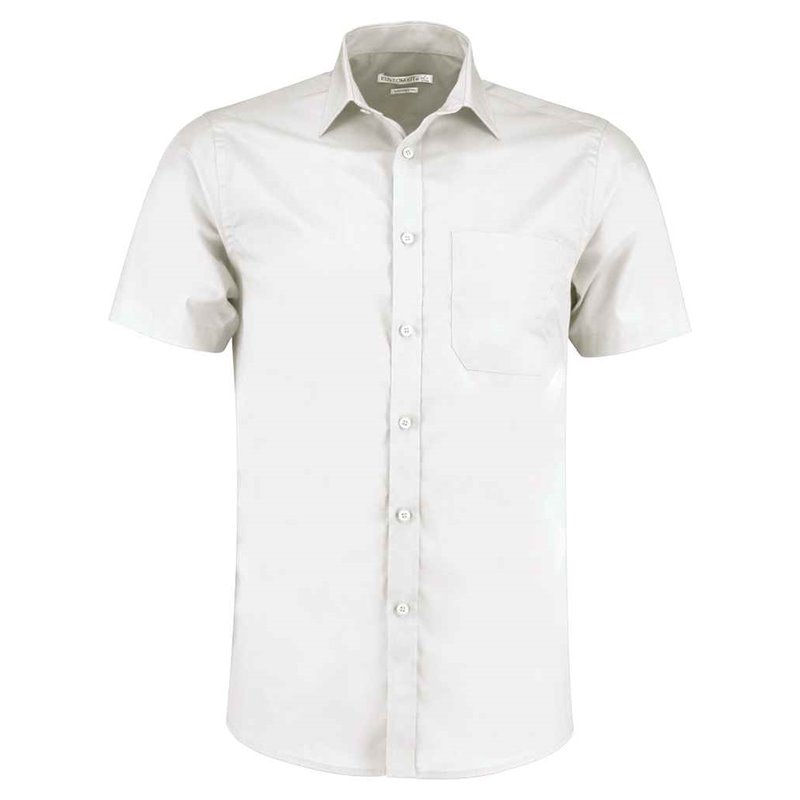 Kustom Kit Short Sleeve Tailored Poplin Shirt