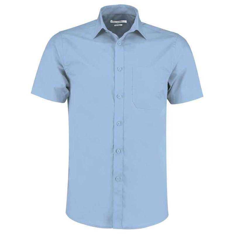 Kustom Kit Short Sleeve Tailored Poplin Shirt