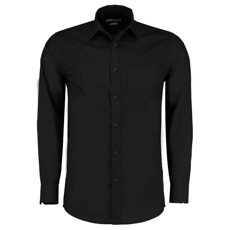 Kustom Kit Long Sleeve Tailored Poplin Shirt