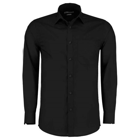 Kustom Kit Long Sleeve Tailored Poplin Shirt