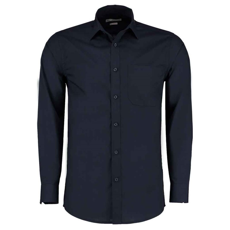 Kustom Kit Long Sleeve Tailored Poplin Shirt