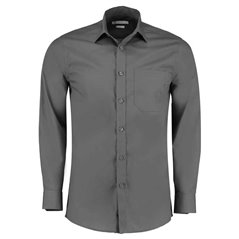 Kustom Kit Long Sleeve Tailored Poplin Shirt