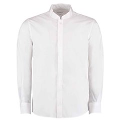 Kustom Kit Long Sleeve Tailored Mandarin Collar Shirt