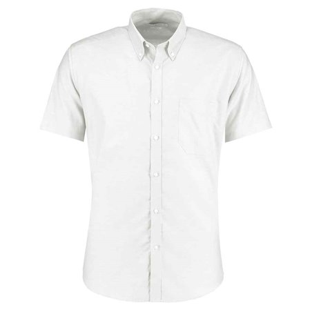 Kustom Kit Short Sleeve Slim Fit Oxford Shirt