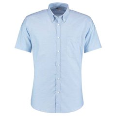 Kustom Kit Short Sleeve Slim Fit Oxford Shirt