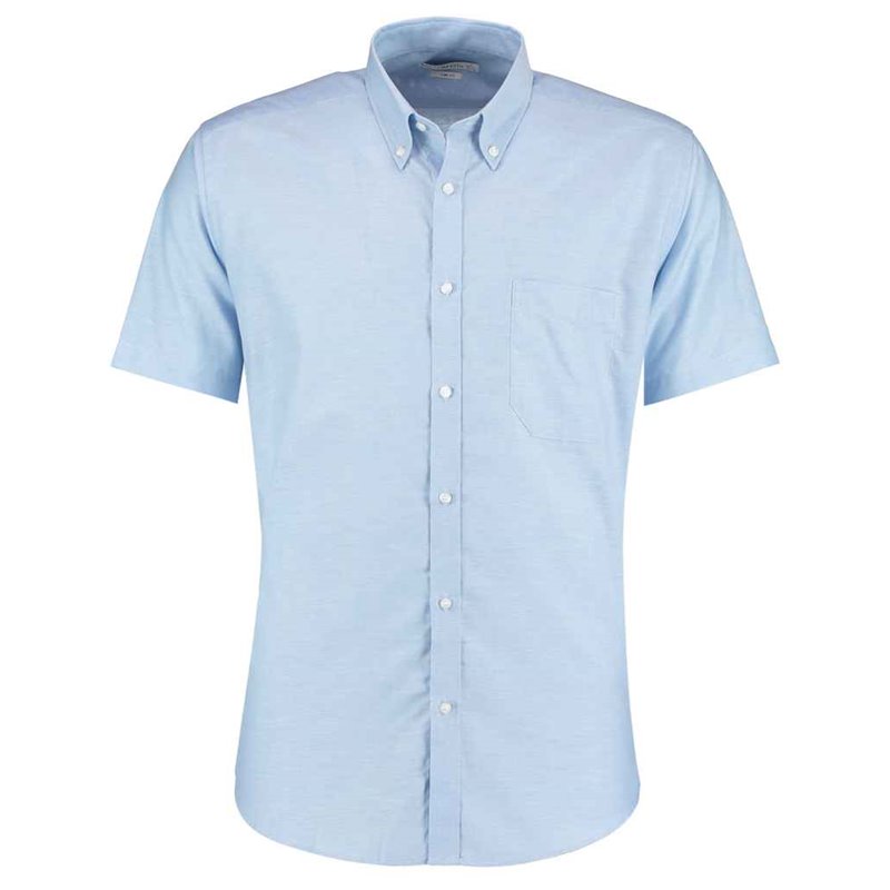 Kustom Kit Short Sleeve Slim Fit Oxford Shirt