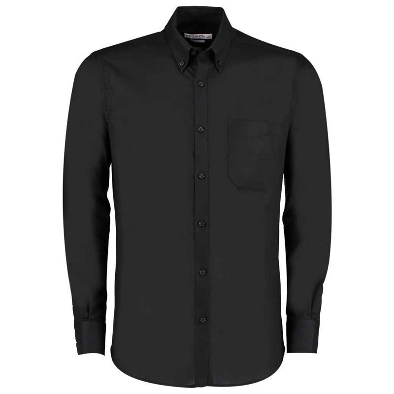 Kustom Kit Long Sleeve Slim Fit Workwear Oxford Shirt