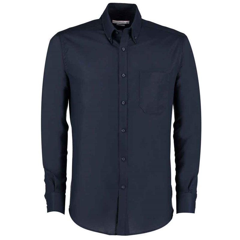 Kustom Kit Long Sleeve Slim Fit Workwear Oxford Shirt