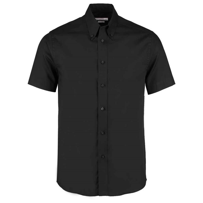 Kustom Kit Premium Short Sleeve Tailored Oxford Shirt