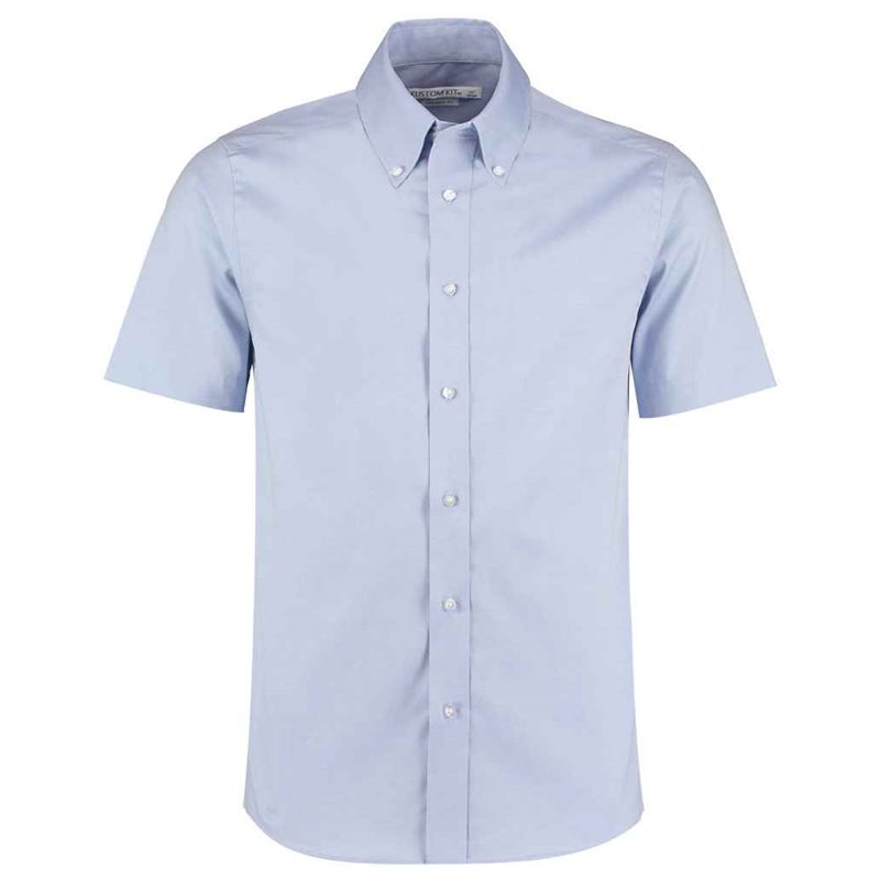 Kustom Kit Premium Short Sleeve Tailored Oxford Shirt
