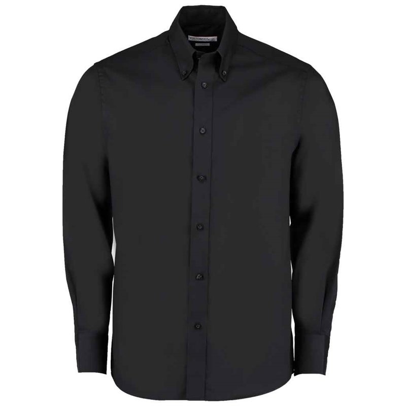 Kustom Kit Premium Long Sleeve Tailored Oxford Shirt