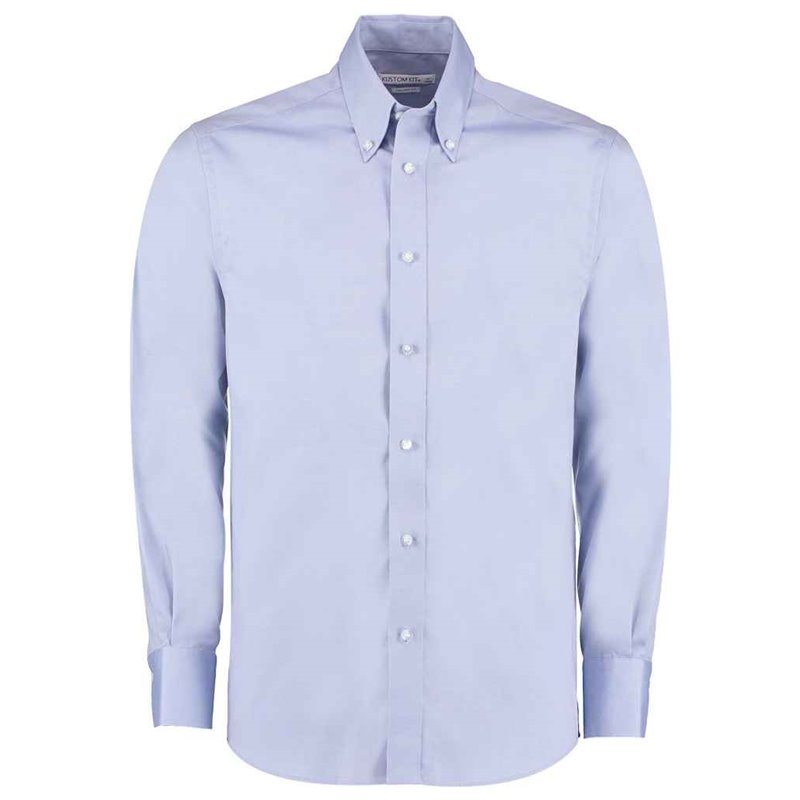 Kustom Kit Premium Long Sleeve Tailored Oxford Shirt