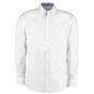 Kustom Kit Premium Long Sleeve Contrast Tailored Oxford Shirt