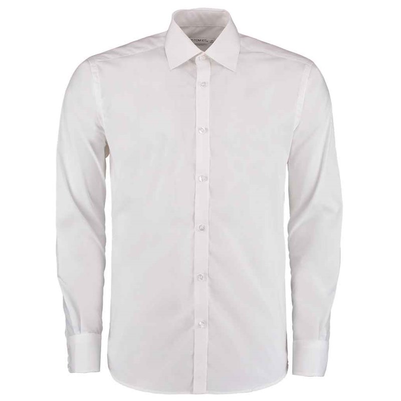 Kustom Kit Long Sleeve Slim Fit Business Shirt