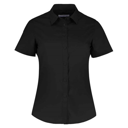 Kustom Kit Ladies Short Sleeve Tailored Poplin Shirt