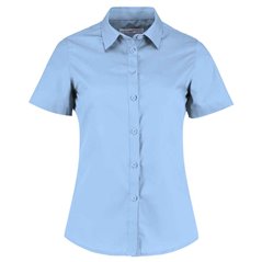 Kustom Kit Ladies Short Sleeve Tailored Poplin Shirt