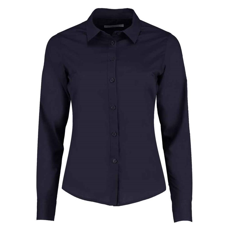 Kustom Kit Ladies Long Sleeve Tailored Poplin Shirt