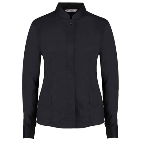 Kustom Kit Ladies Long Sleeve Tailored Mandarin Collar Shirt
