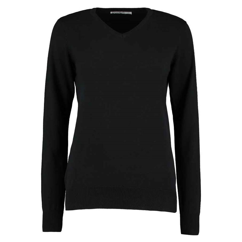 Kustom Kit Ladies Arundel Cotton Acrylic V Neck Sweater