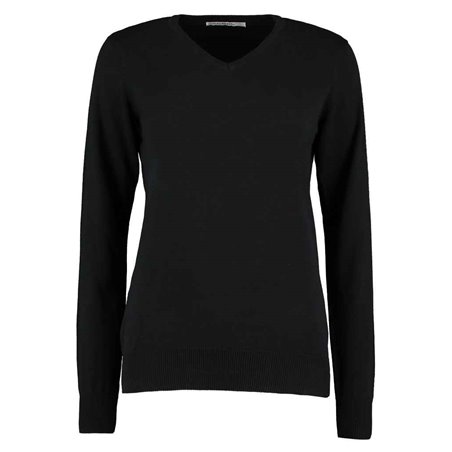 Kustom Kit Ladies Arundel Cotton Acrylic V Neck Sweater