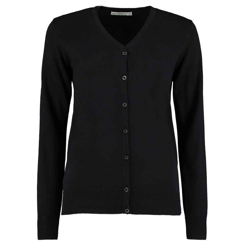 Kustom Kit Ladies Arundel Cotton Acrylic V Neck Cardigan
