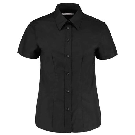 Kustom Kit Ladies Short Sleeve Tailored Workwear Oxford Shirt