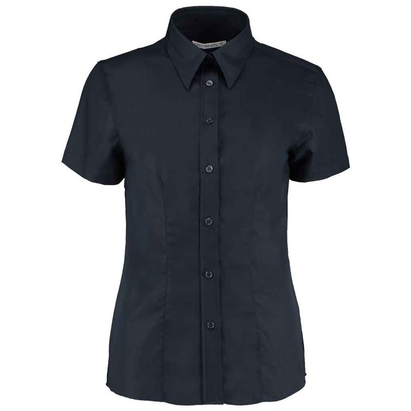 Kustom Kit Ladies Short Sleeve Tailored Workwear Oxford Shirt